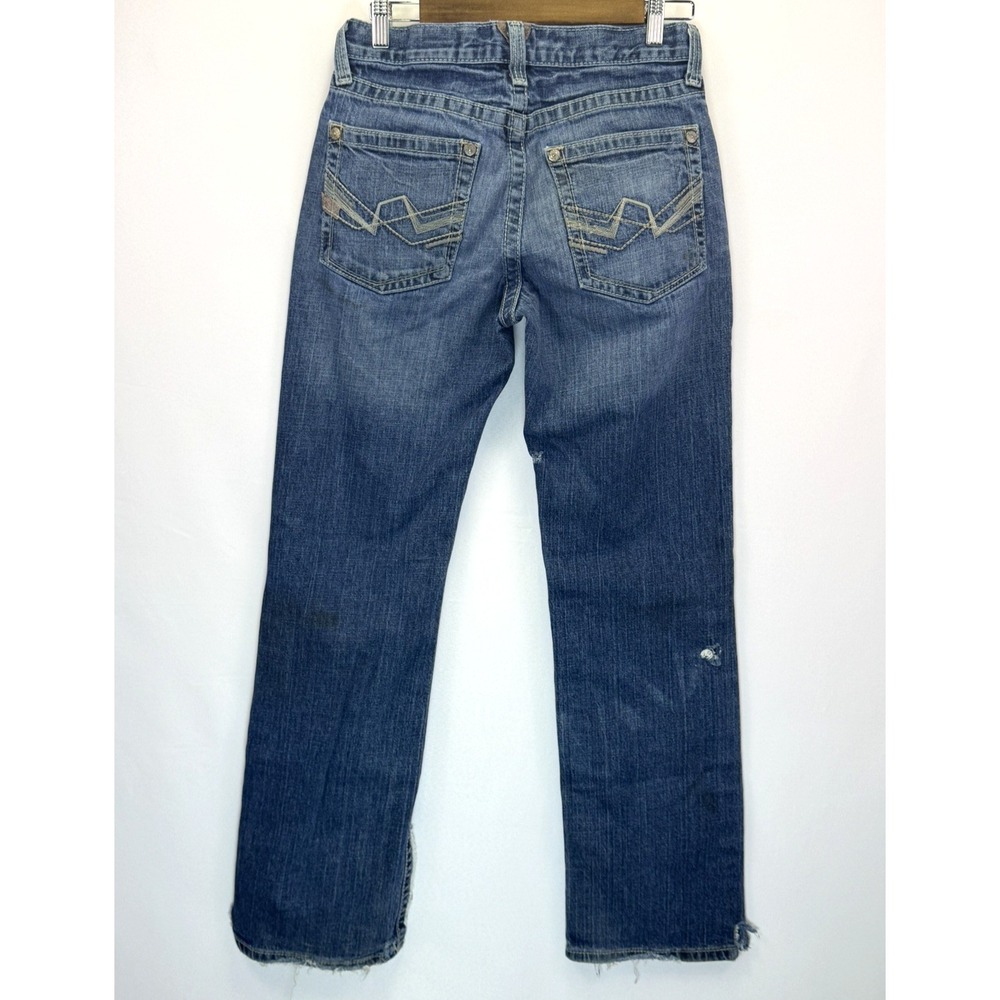 Ariat M5 Slim Outlaw Stackable Straight Leg Jeans Blue Thrashed Mens 31x34 - Picture 6 of 9